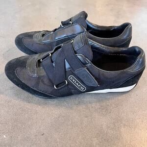 COACH Kyra Black Jacquard casual designer fashion sneaker womens 8 shoes sporty